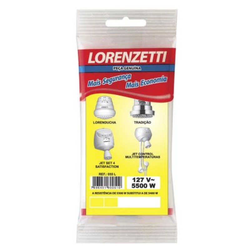 Resistência Chuveiro Lorenzetti 5500W 127V Tradição