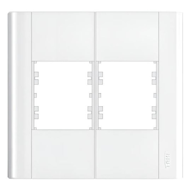 Conjunto Placa 4x4 4 Posição Fame Modulare Branco R.183