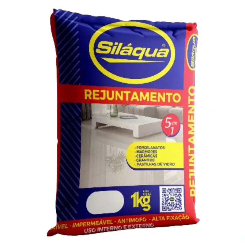 Rejunte Silaqua 5 em 1 1kg Cinza Platina