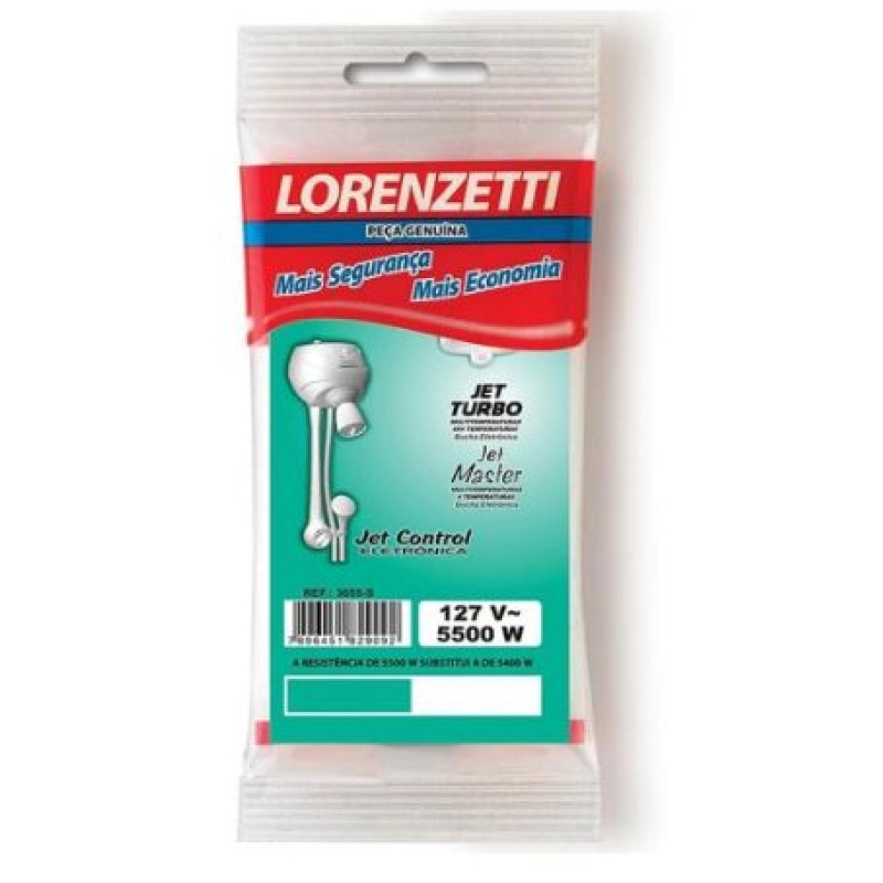 Resistência Chuveiro Lorenzetti 5500W 127V Jet Turbo/Master