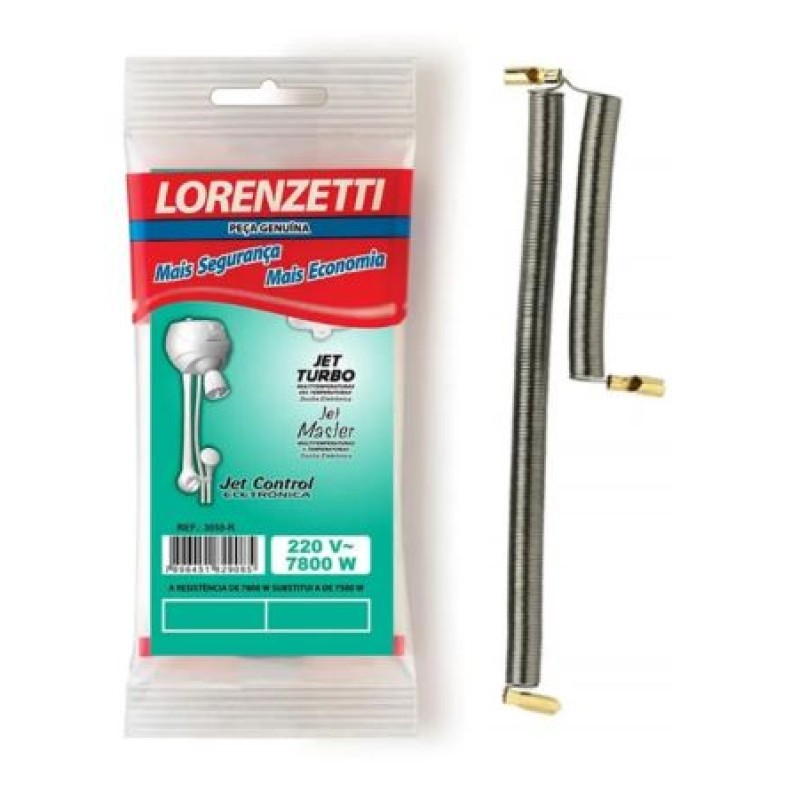 Resistência Chuveiro Lorenzetti 7500W 220V Jet Turbo/Master