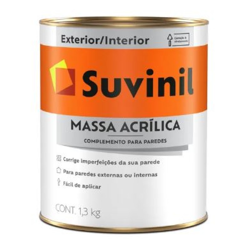 Massa Acrílica Suvinil 1,3 kg Branco