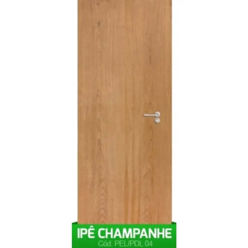 Porta Interna Otima Lisa 100 cm x 210 cm Ipê Champanhe
