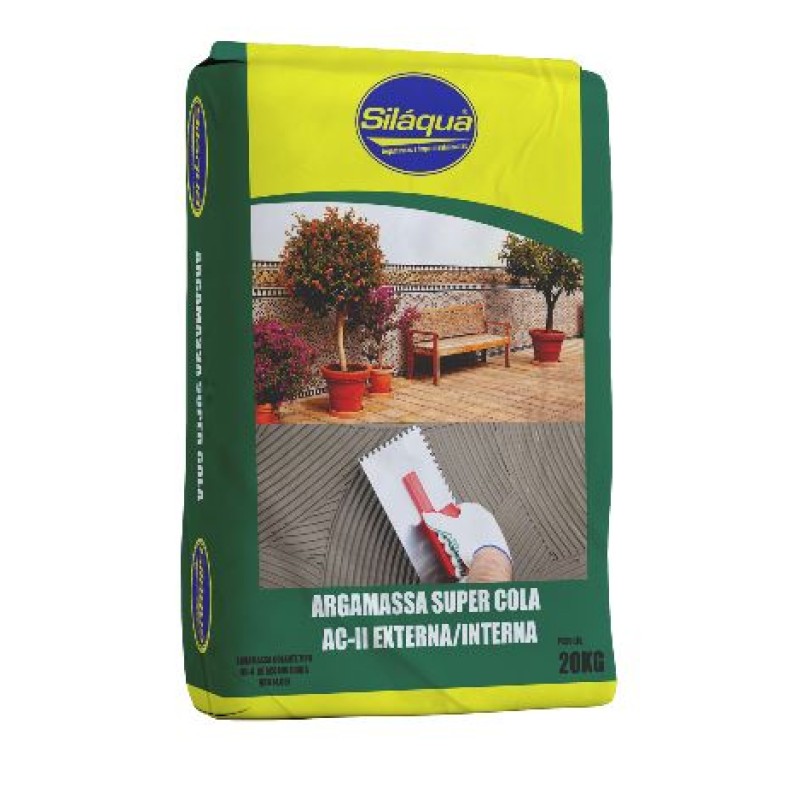 Argamassa Silaqua 20kg ACII Cinza Interna/Externa