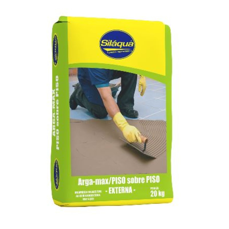 Argamassa Silaqua 20kg Piso Sobre Piso Cinza Interna/Externa