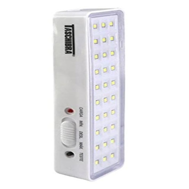 Luminária de Emergência Led Taschibra 30 Leds Branco