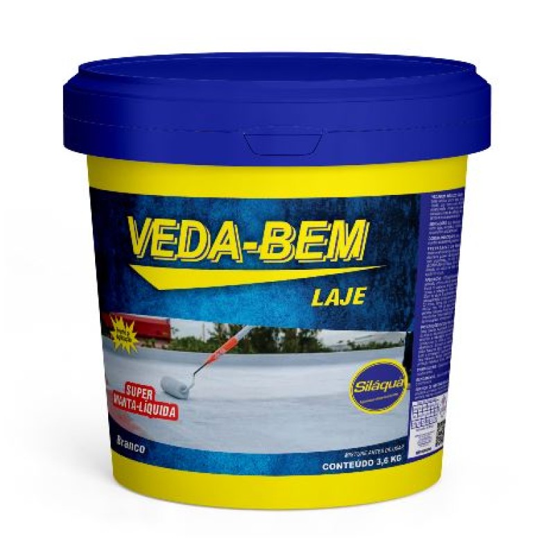 Impermeabilizante Para Laje Vedabem Siláqua 3,6 Litros Branco