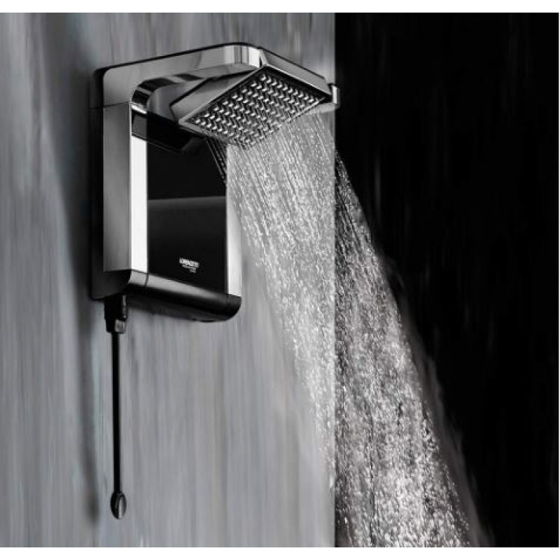 Ducha Eletrônico Lorenzetti 7800W 220V Acqua Star Ultra Preto e Cromado
