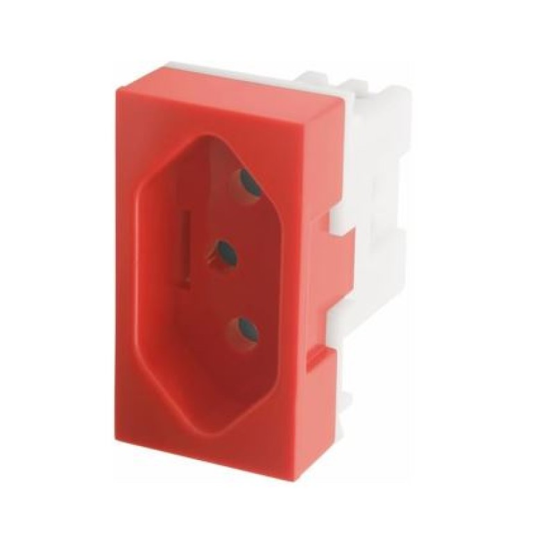 Módulo Tomada 20A Fame Modulare Vermelho R.2374
