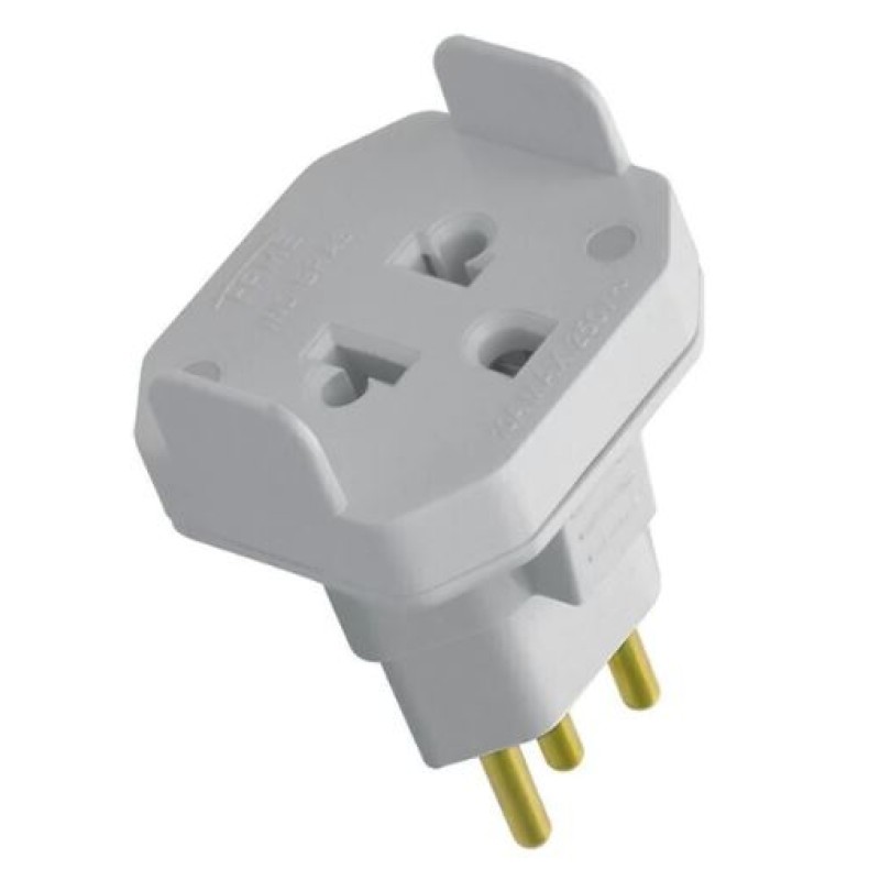 Plugue Adaptador Tomada 10A Fame Cinza R.2161