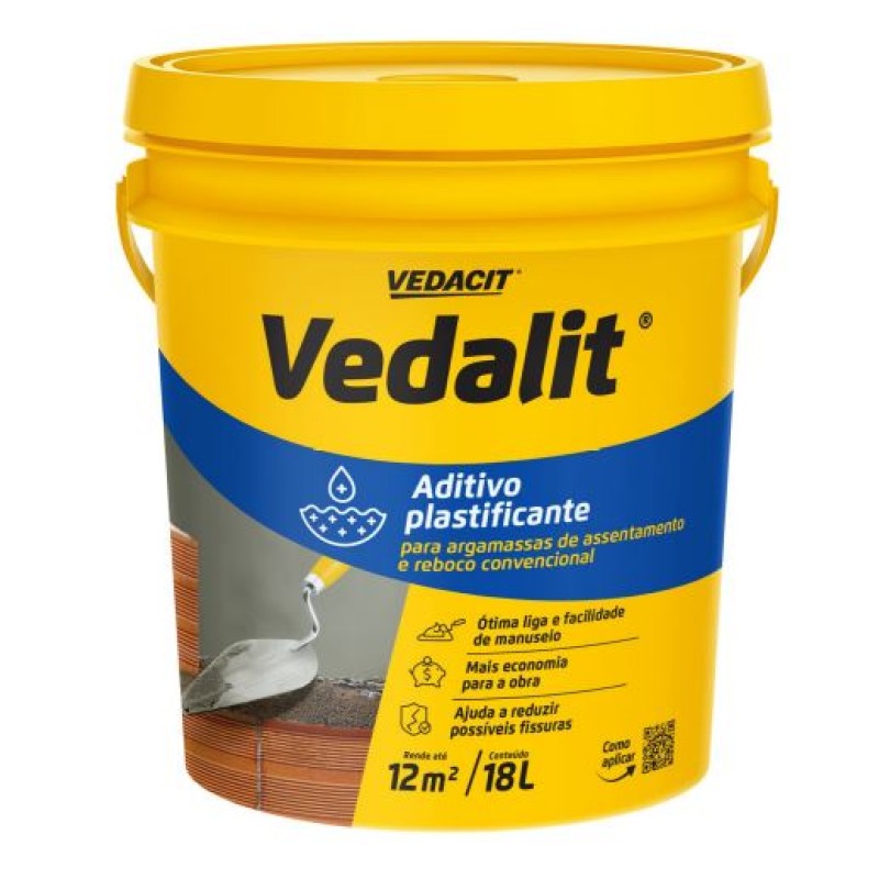 Aditivo para Reboco e Argamassa Vedalit Vedacit 18 Litros
