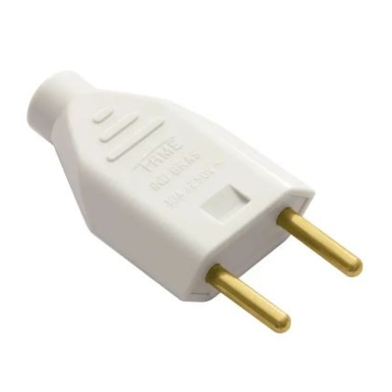 Plugue Macho 20A 2P Fame Cinza R.1420
