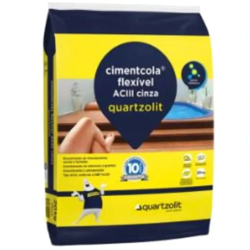 Argamassa Quartzolit 20kg ACIII Cinza Interna/Externa