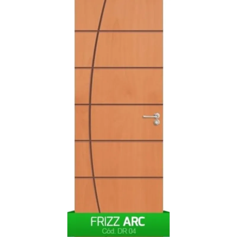 Porta Interna Otima Durafrizz Arc 60 cm x 210 cm Ipê Champanhe