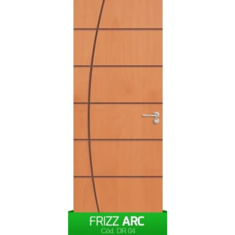 Porta Interna Otima Durafrizz Arc 100 cm x 210 cm Ipê Champanhe