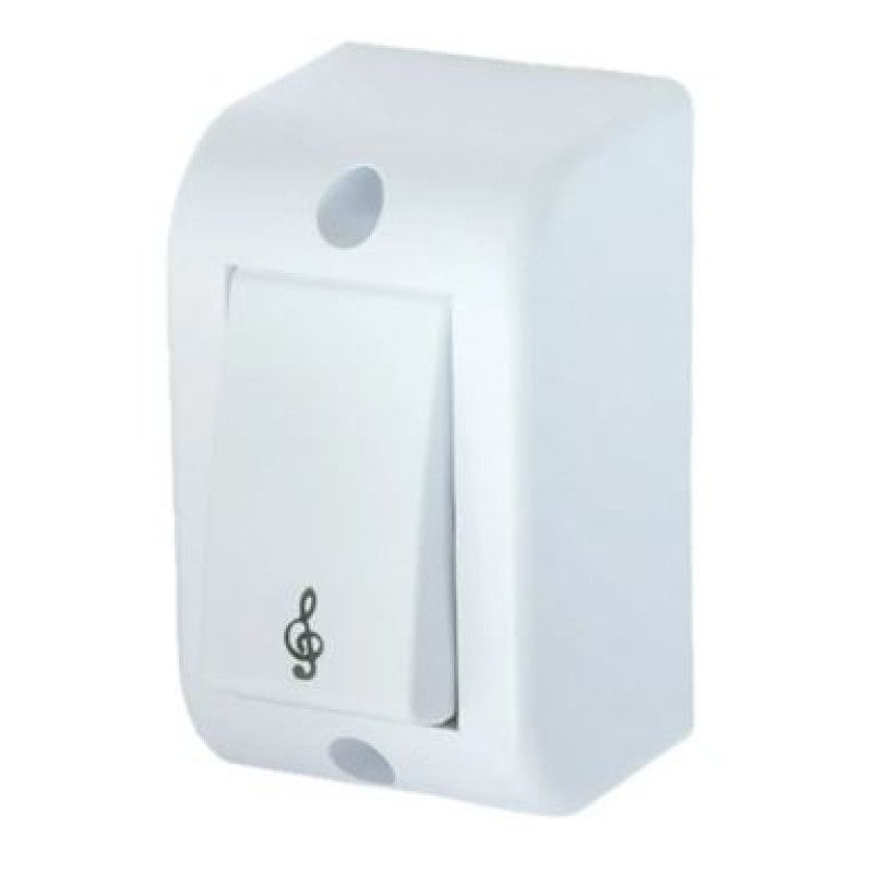 Pulsador Campainha Sobrepor Fame Branco R.2543
