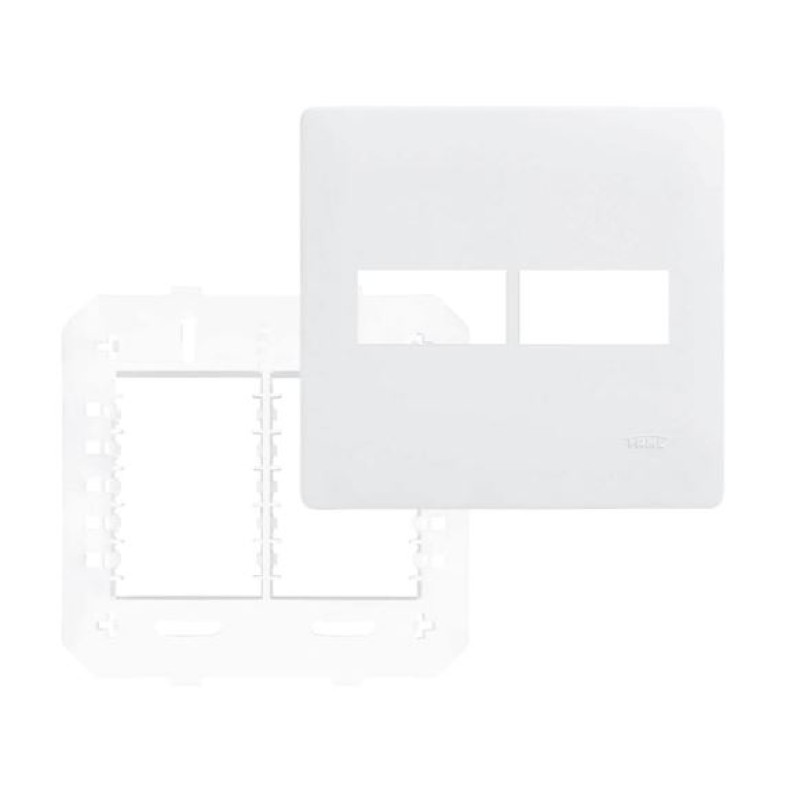 Conjunto Placa 4x4 2 Posição Fame Habitat Branco R.3639