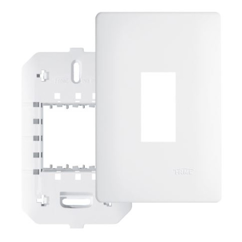 Conjunto Placa 4x2 1 Posição Fame Habitat Branco R.3634