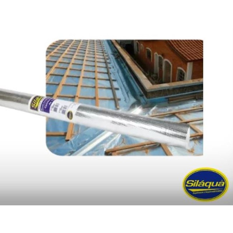 Isolante Térmico Siláqua 2 Face 50 M2 Cinza 