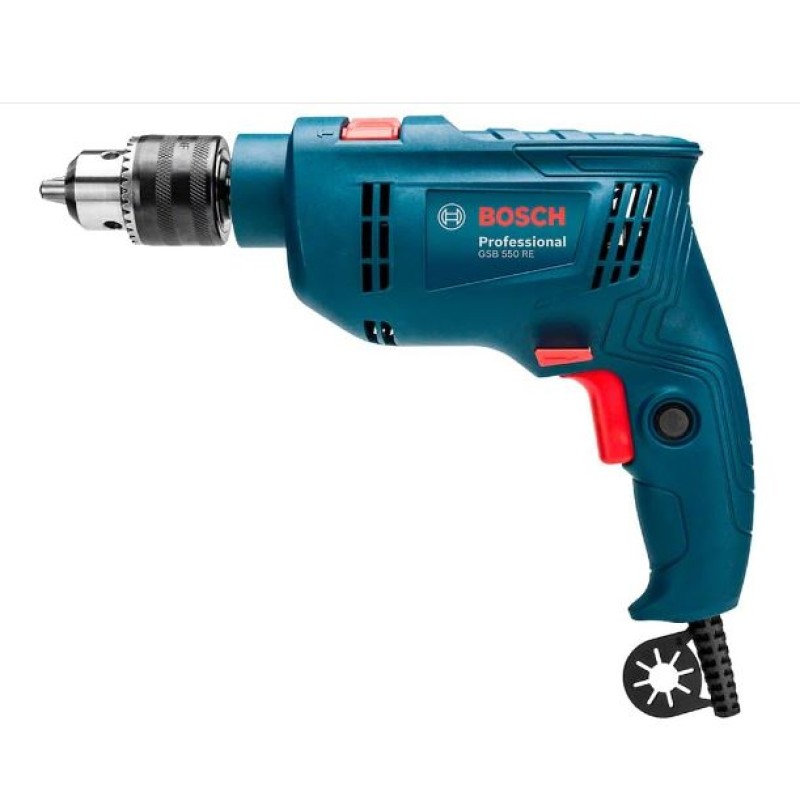Furadeira de Impacto com Brocas Bosch 550 Watts 127 Volts GSB 550 RE