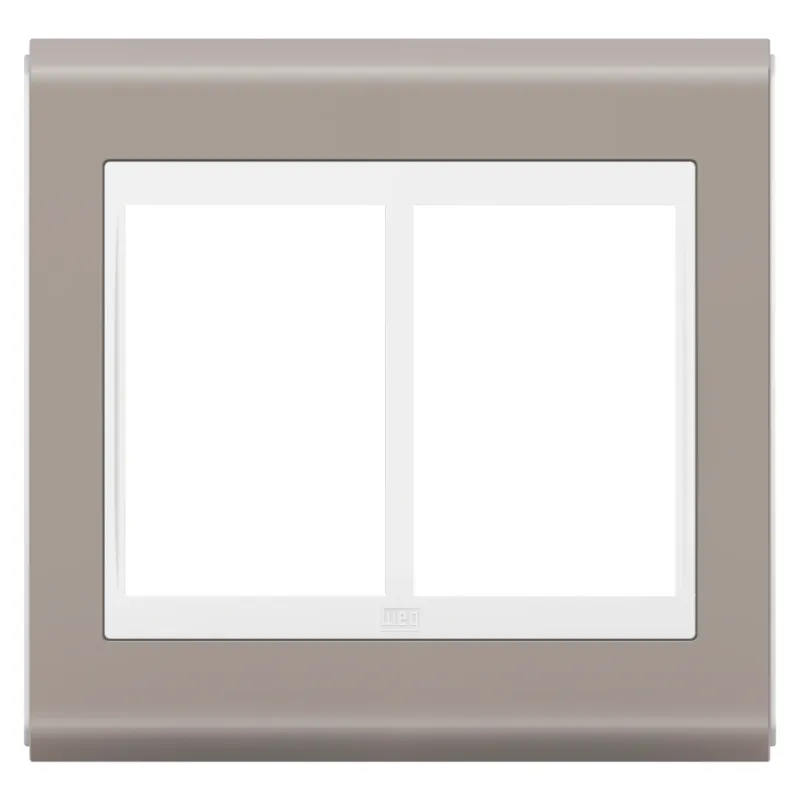 Placa 4x4 6 Posição Weg Refinatto Style Argila/Branco R.13978318