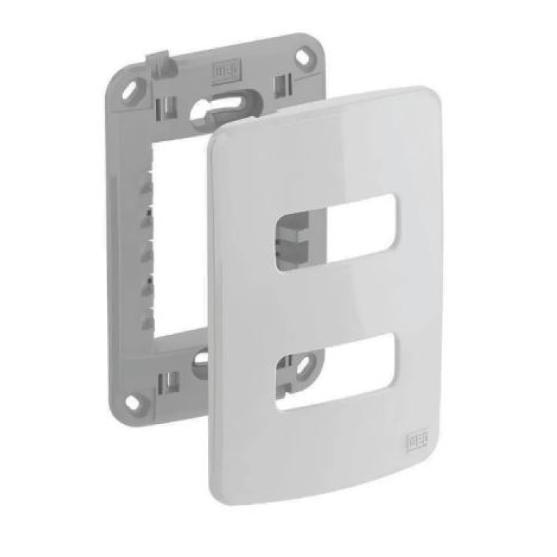 Conjunto Placa 4x2 2 Posição Weg Composé Branco R.13295537