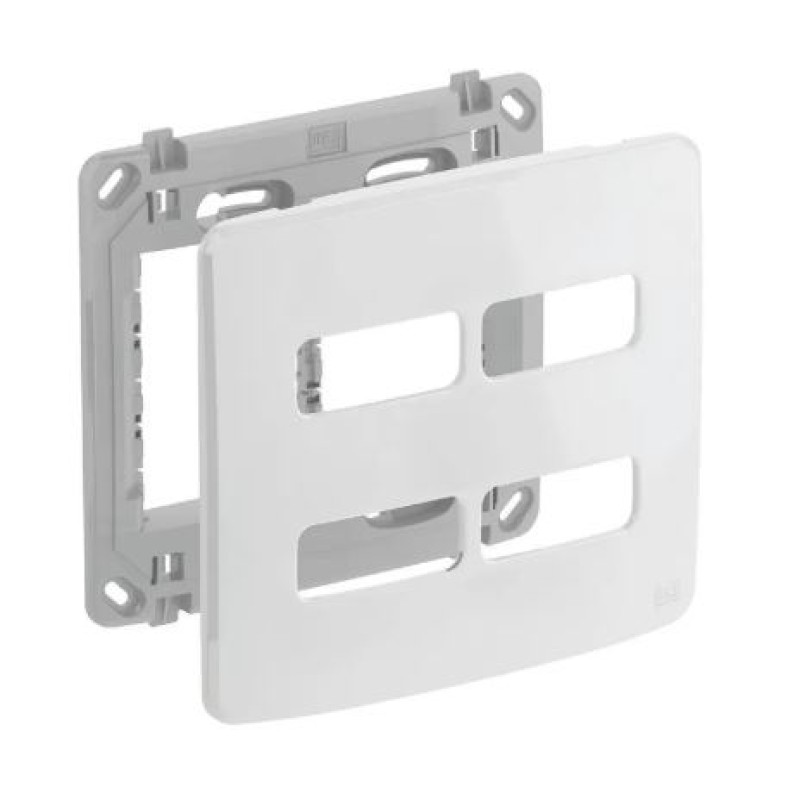 Conjunto Placa 4x4 4 Posição Weg Composé Branco R.13295562