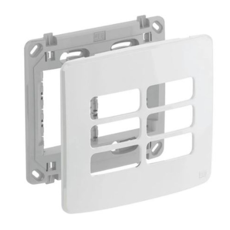 Conjunto Placa 4x4 6 Posição Weg Composé Branco R.13295563