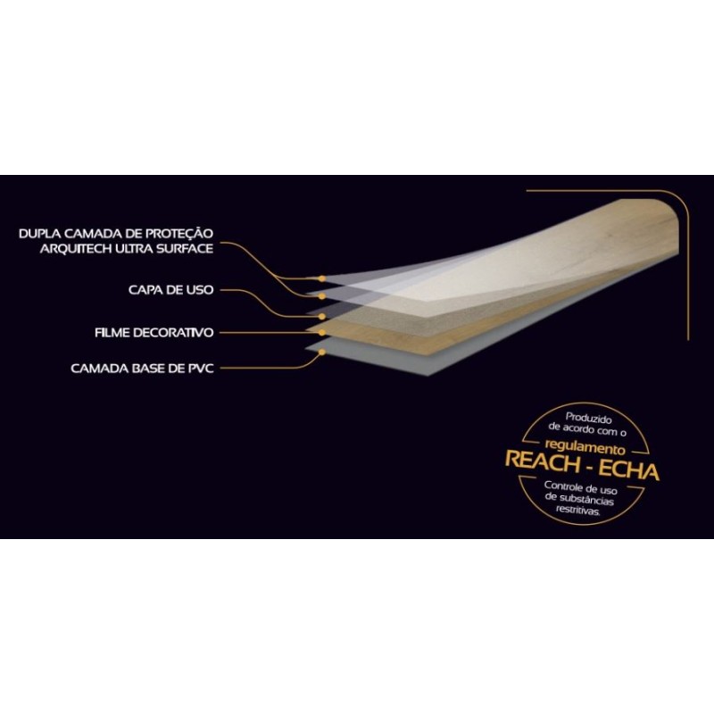 Piso Vinilico Dominique Magnifique Arquitech 18,4 cm x 122 cm