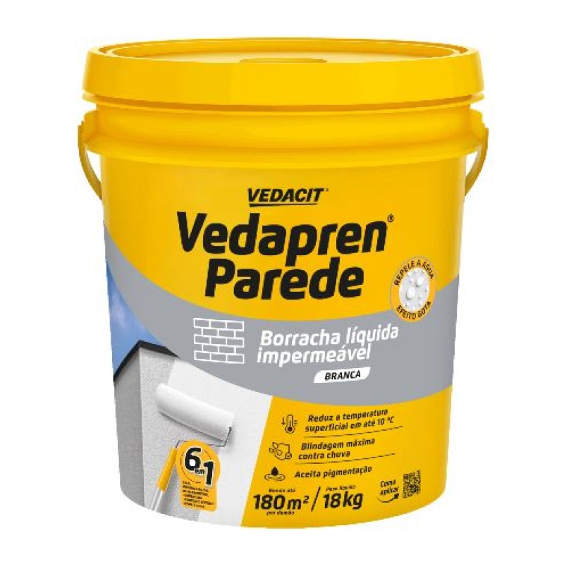Impermeabilizante Para Parede Vedapren Vedacit 18 kg Branco
