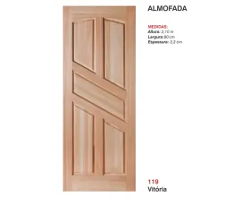 Porta Externa Eucalipto Reck 80 cm x 210 cm Natural Ref 119
