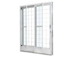 Porta Balcão Aço Ramassol 2 Folhas 160 cm x 215 cm R.14 cm Esquerda Branco Ref 1009961