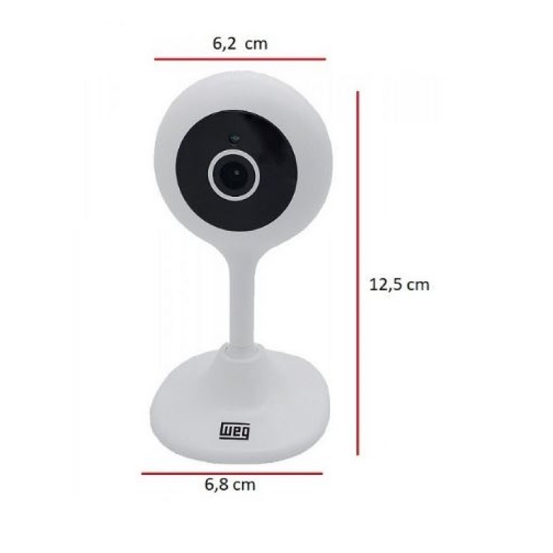 Câmera de Segurança Interna WI-FI Full HD 1mp Weg Branco R.16016210