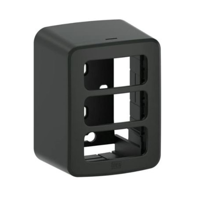 Conjunto Placa Sobrepor 3 Posição Weg Composé Preto R.16277785