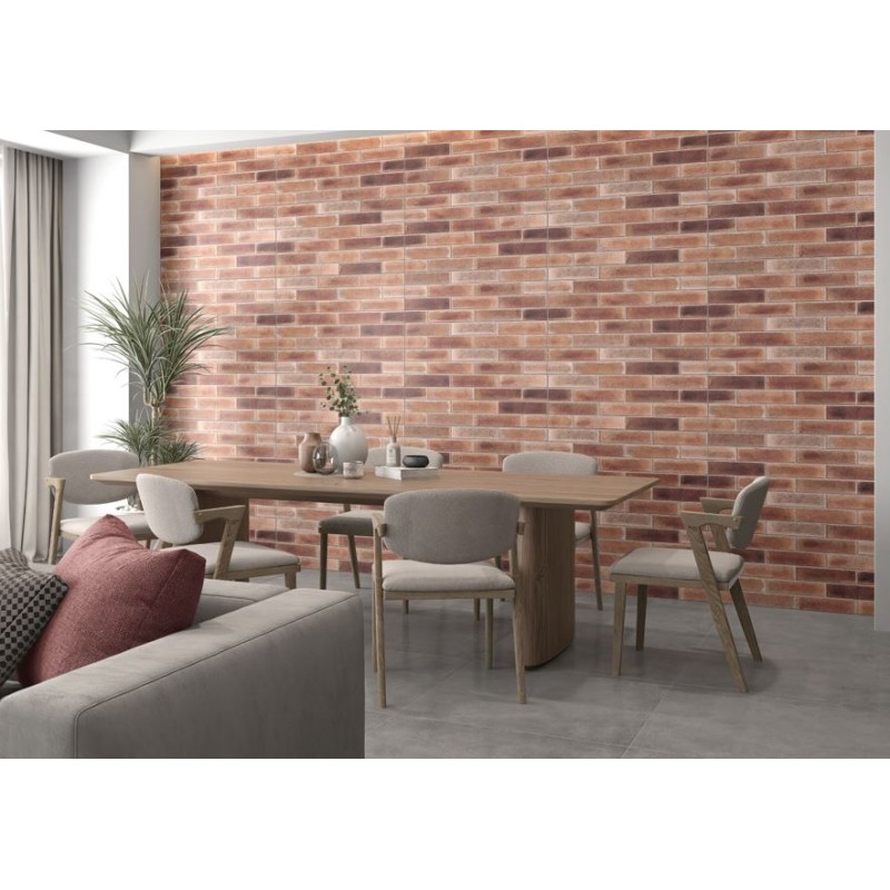Revestimento Incopisos Ladrillo Red 539004 39cm x 75cm Rústico