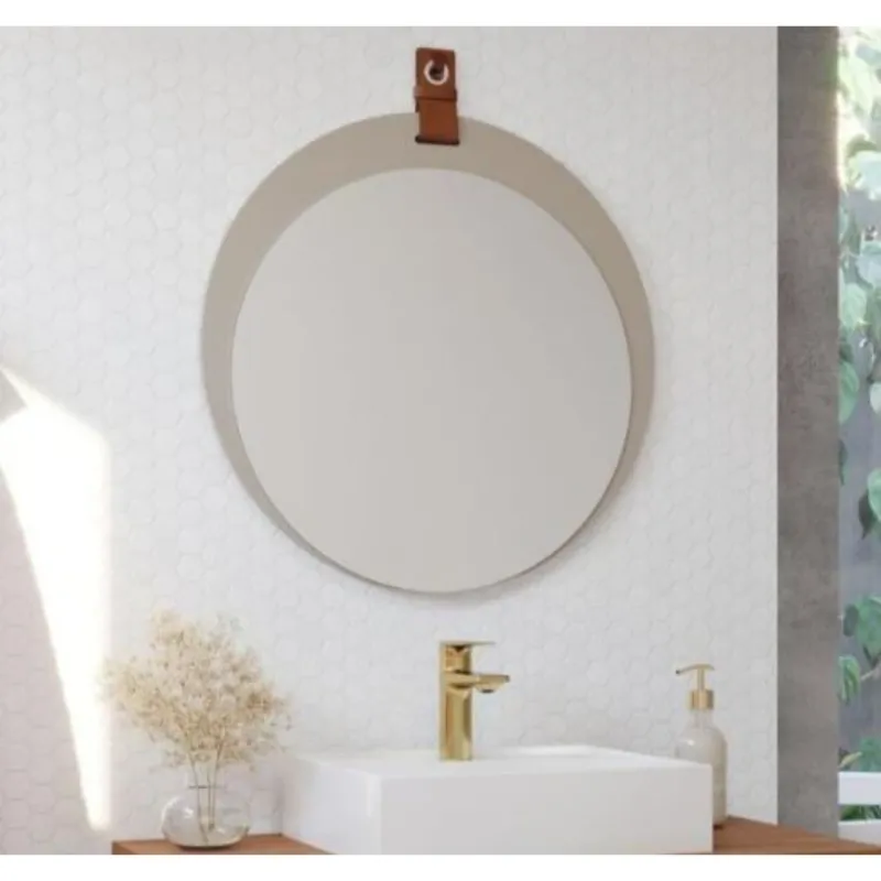 Espelheira Lua em Mdf Mgm 60 cm Cappuccino
