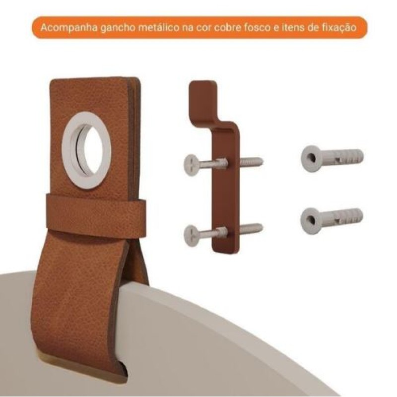 Espelheira Gota em Mdf Mgm 76 cm x 50 cm Cappuccino