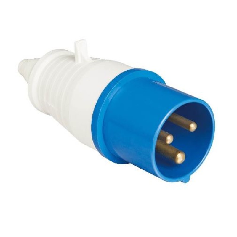 Conector Industrial Macho 2p+T 16A Weg Azul R.14684405