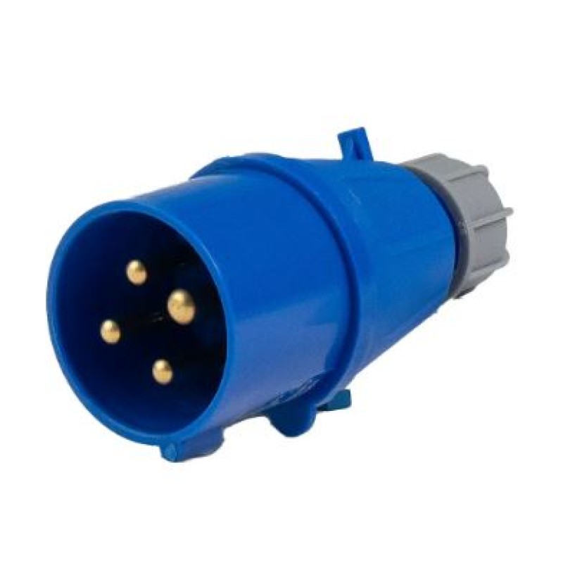 Conector Industrial Macho 3p+T 16A Weg Azul R.14684406
