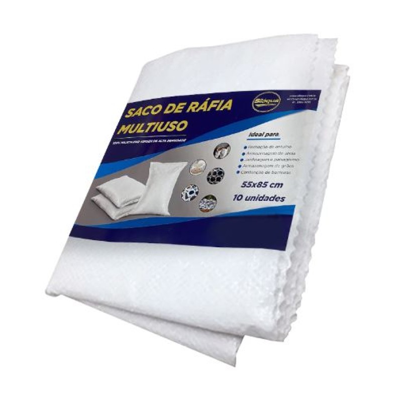 Saco de Ráfia Para Entulho Siláqua 55cm x 85cm 10 unidades