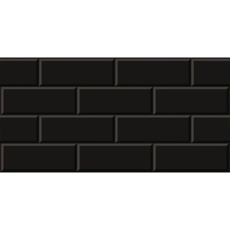 Revestimento Incopisos York Preto 339014 39cm x 75cm Brilhante