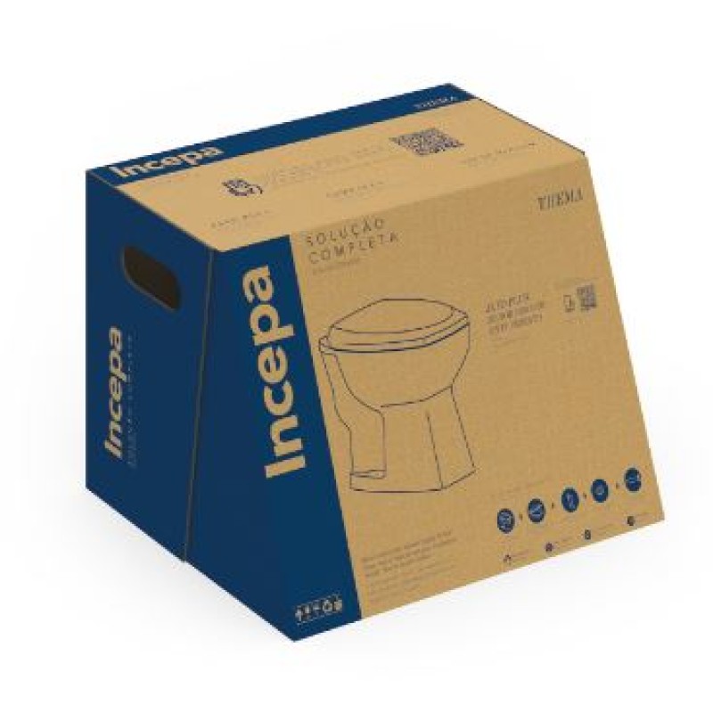 Kit Vaso Sanitário Convencional Thema Incepa Branco