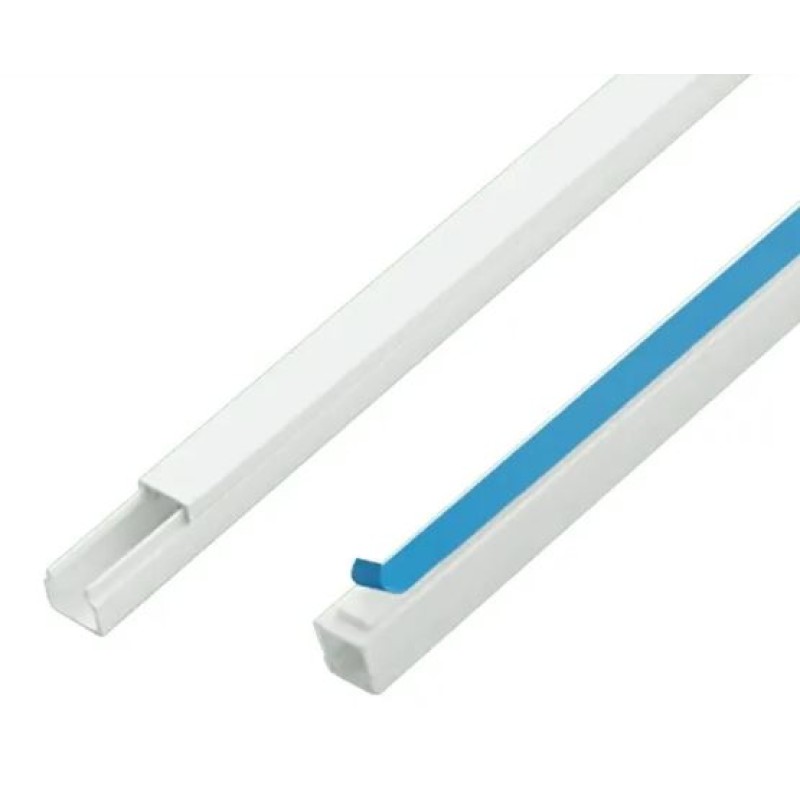 Canaleta Dupla Face Para Fio 10x10x2mts Fame Branco