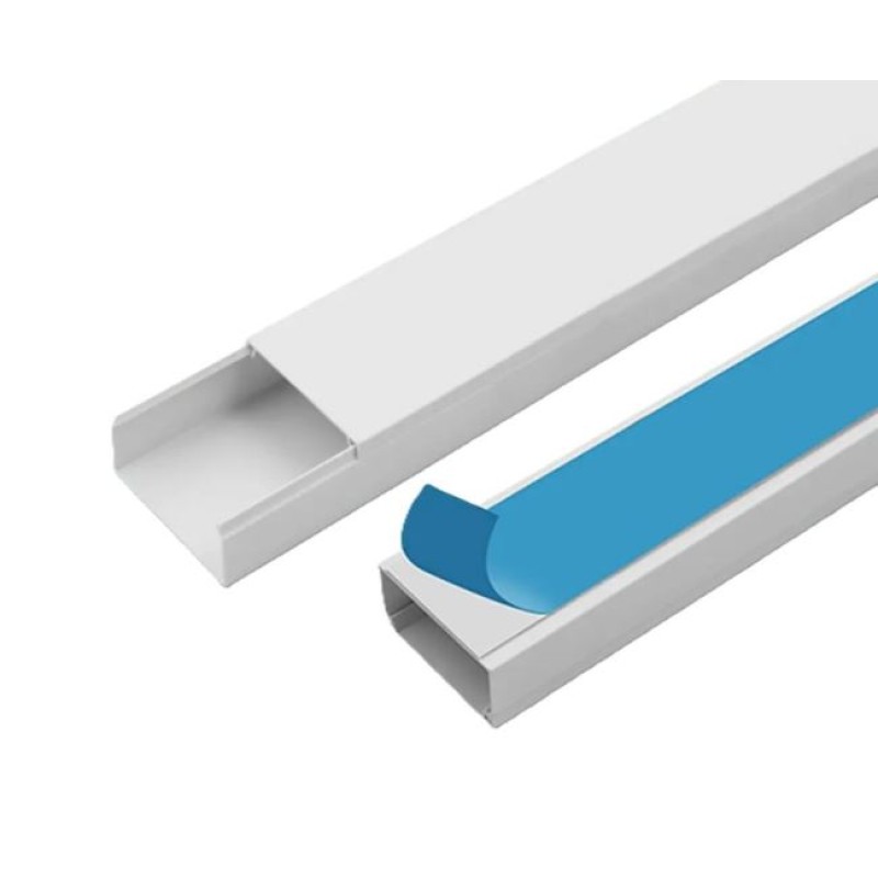 Canaleta Dupla Face Para Fio 50x25x2mts Fame Branco