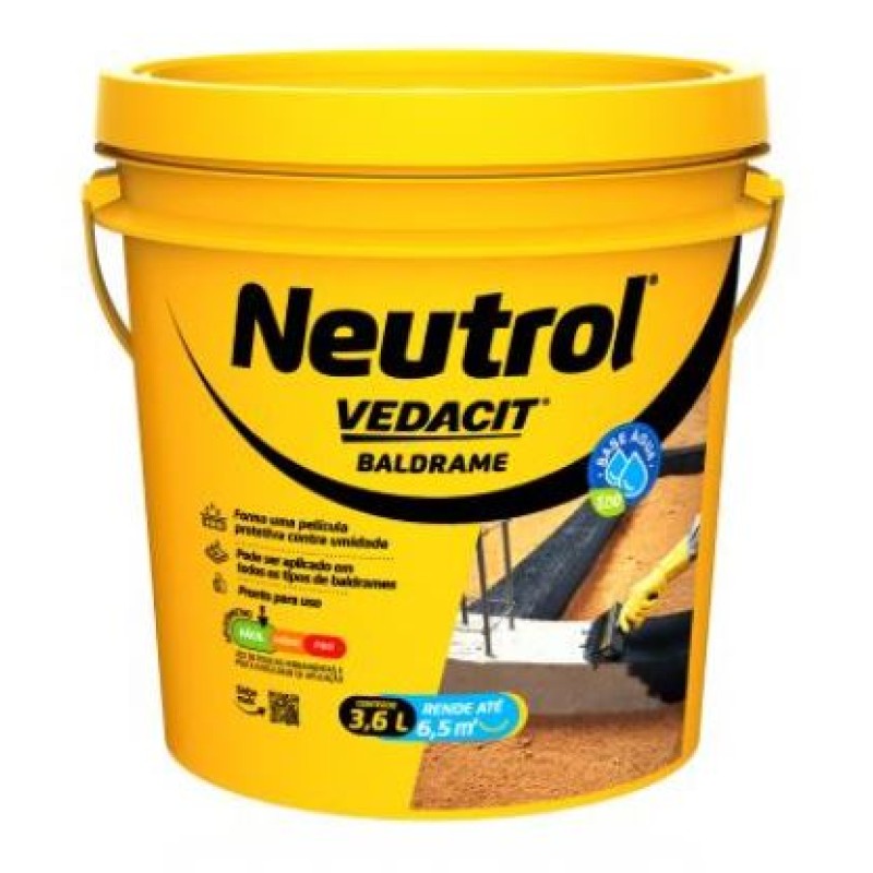 Impermeabilizante Neutrol Baldrame Vedacit 3,6 Litros