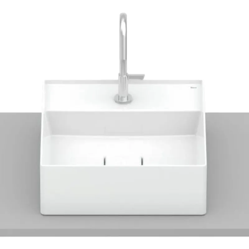 Cuba De Apoio Roca Terra T8 35 cm Quadrado Branco