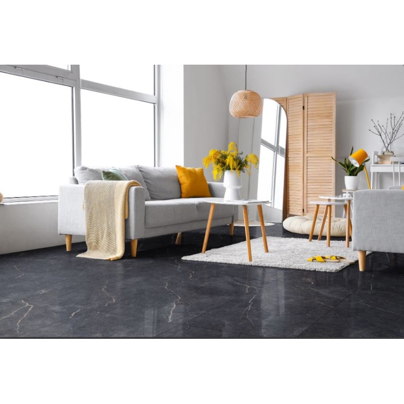 Porcelanato Delta Vene Doro Nero 60cm x 120cm Polido
