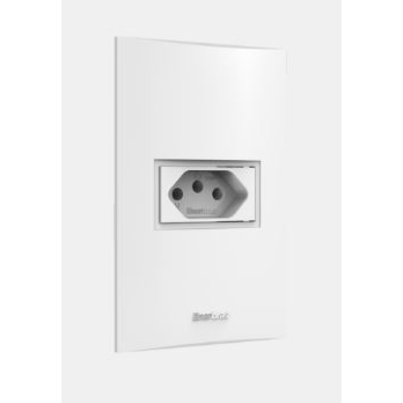 Conjunto Tomada 10 A Enerbras Beleze Branco Ref 1410-EN