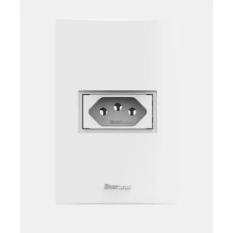 Conjunto Tomada 10 A Enerbras Beleze Branco Ref 1410-EN