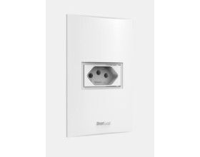 Conjunto Tomada 20 A Enerbras Beleze Branco Ref 1419-EN